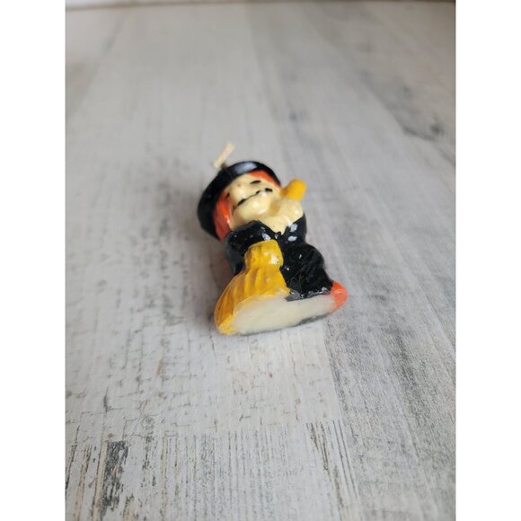 Vintage Mini candle Halloween witch broom collectible figure - Picture 3 of 6